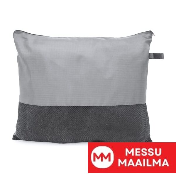 Peiton mitat: 130 x 160 cm. Pussukan mitat: 33 x 28 cm. Pussukan etupuolella olevan painatusalueen mitat: 33 x 18