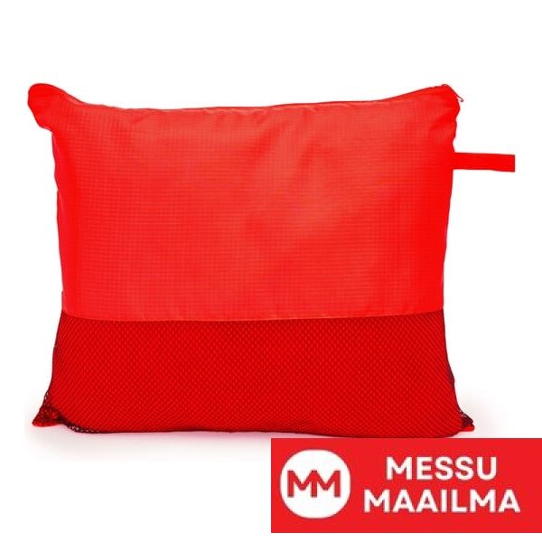 Peiton mitat: 130 x 160 cm. Pussukan mitat: 33 x 28 cm. Pussukan etupuolella olevan painatusalueen mitat: 33 x 18