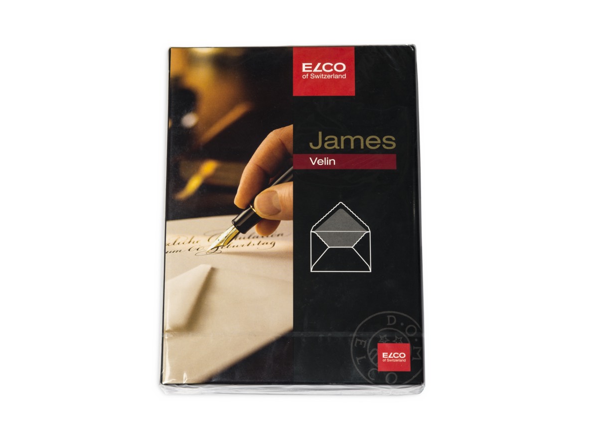 Elco James Velin Box 30 kirjekuorta/20 arkkia/10 korttia C6/A5/A6