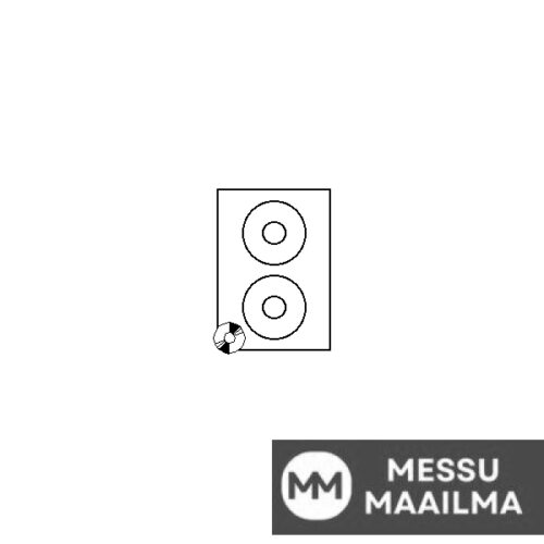 Etiketti Labelmedia CD 117/41mm 2 kpl