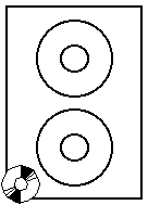 Etiketti Labelmedia CD 117/41mm 2 kpl