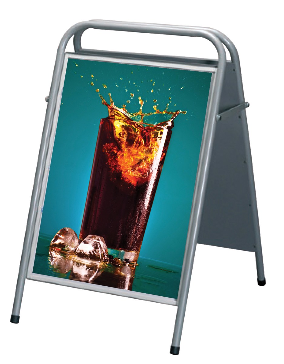 Jalkakäytäväkyltti Easy Sign Hopea 70x100 cm