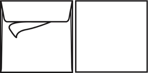 Kirjekuori Blackline 160x160 120g Avattava ja suljettava