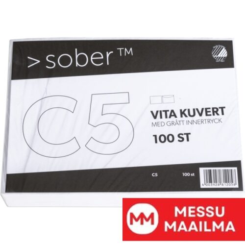 Kirjekuori C5 90g Avattava ja suljettava 100 kpl
