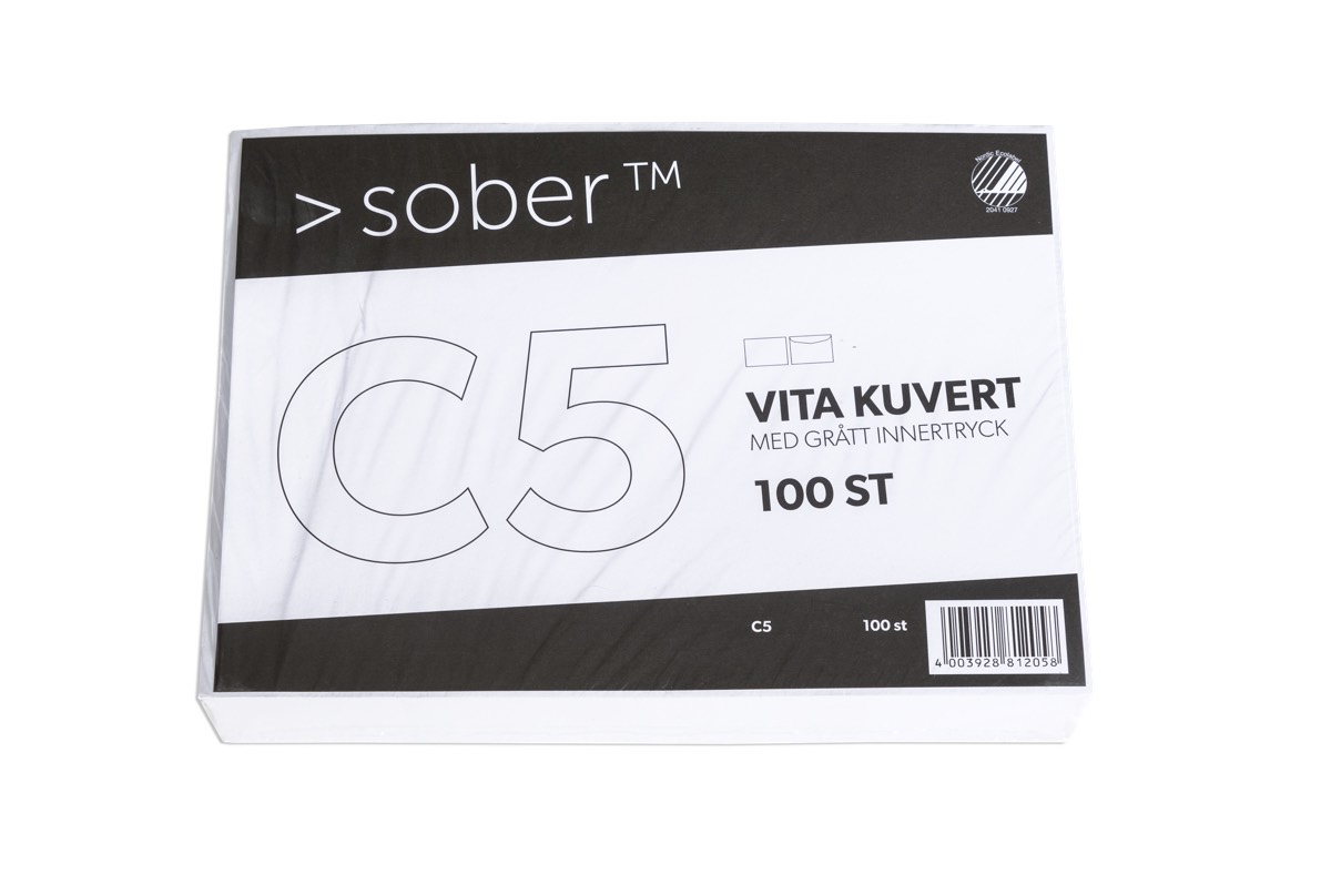 Kirjekuori C5 90g Avattava ja suljettava 100 kpl