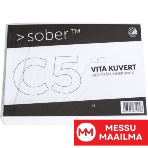 Kirjekuori Valkoinen C5 80g Liimattu 10 kpl