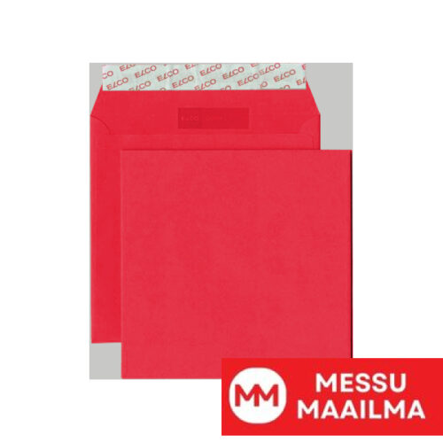 Kirjekuori Elco Color Bright Red 160x160mm 120g Avattava ja suljettava