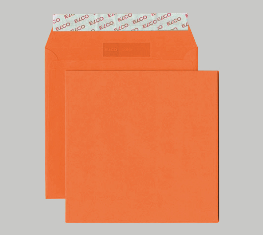 Kirjekuori Elco Color Orange 160x160mm 120g Avattava ja suljettava