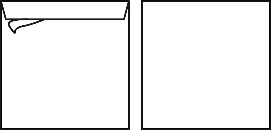 Kirjekuori Munken Polar 155x155 120g Avattava ja suljettava