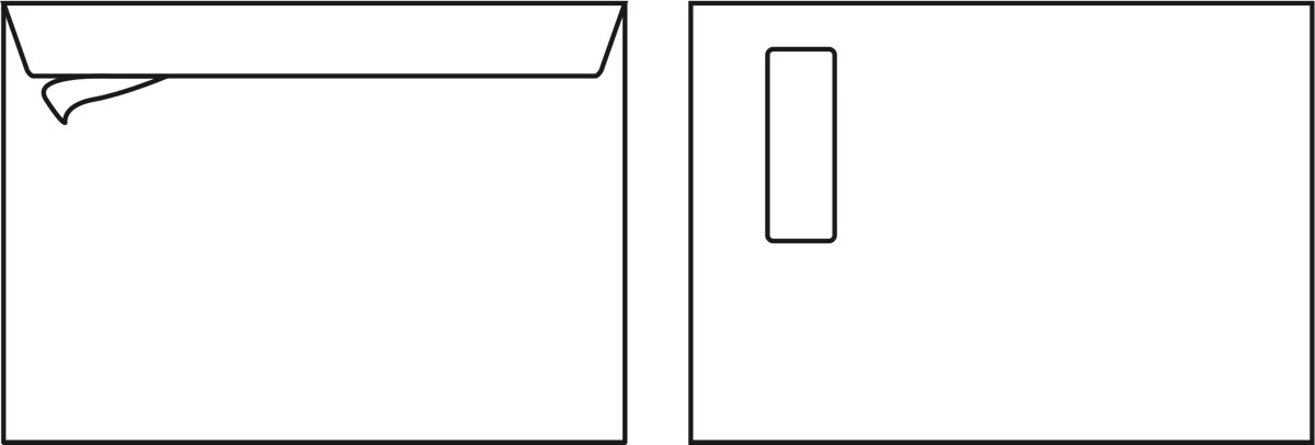 Kirjekuori Sober Digital C4 H2 100g Peel & Seal pystyläppä