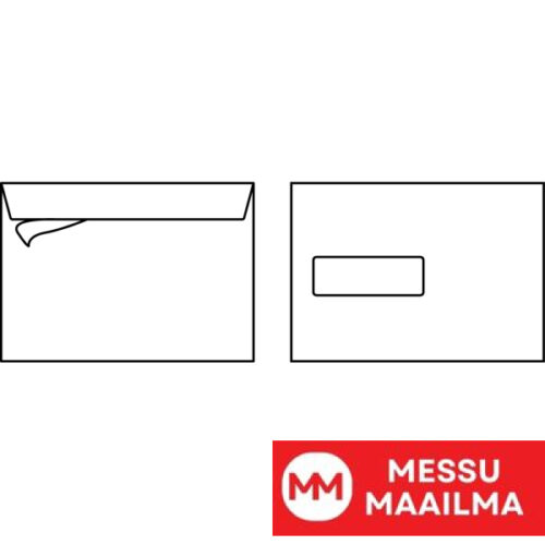 Kirjekuori Sober C5 V2 (saksalainen ikkuna) 100g Avattava ja suljettava