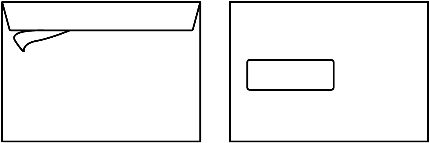 Kirjekuori Sober C5 V2 (saksalainen ikkuna) 100g Avattava ja suljettava