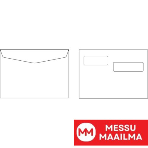 Kirjekuori Sober C5 kaksiikkunainen 90g liimattu