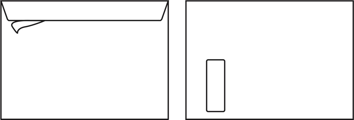 Kirjekuori Sober Digital C4 V2 100g Peel & Seal pystyläppä