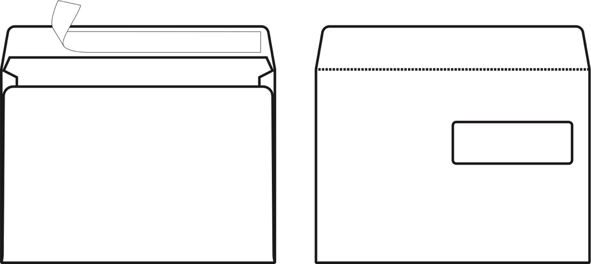 Kirjekuori Sober Digital C5 H2 90g Peel & Seal pystyläppä