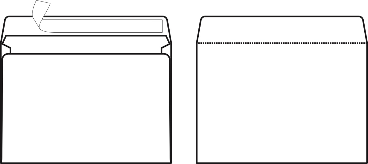 Kirjekuori Sober Digital C5 Peel & Seal pystyläppä 90g