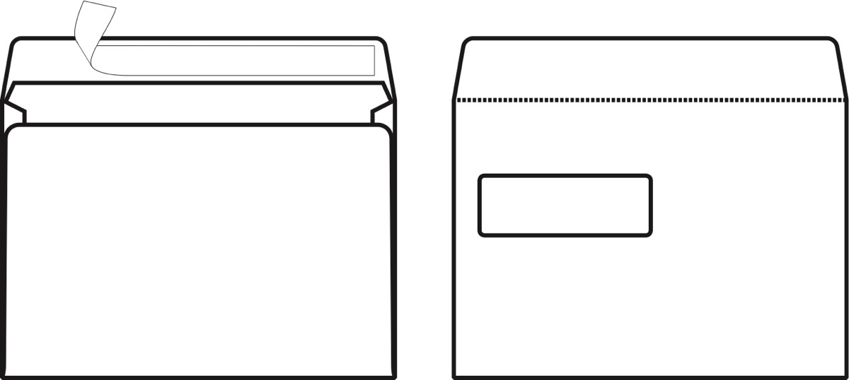 Kirjekuori Sober Digital C5 V2 90g Peel & Seal pystyläppä