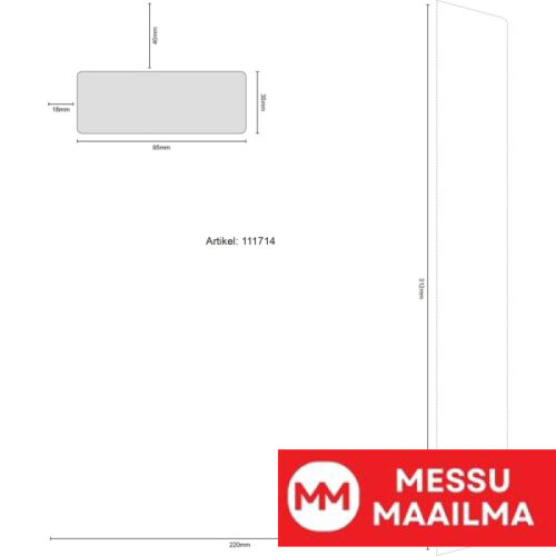 Kirjekuori Sober Digital E4 ikkuna vasemmalla 100g Peel & Seal pystyläppä