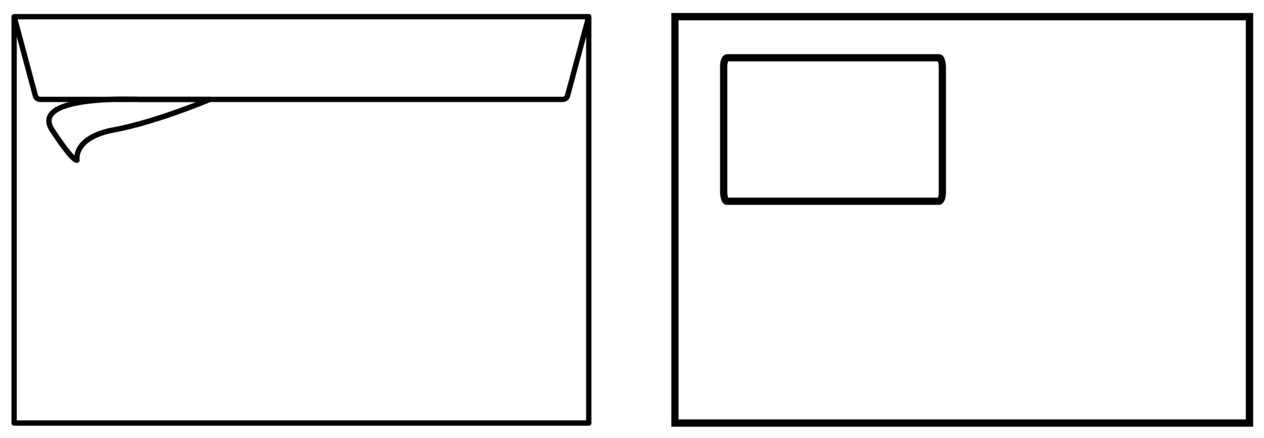 Kirjekuori Sober E5 ikkuna vasemmalle 60x90 90gsm Peel & Seal