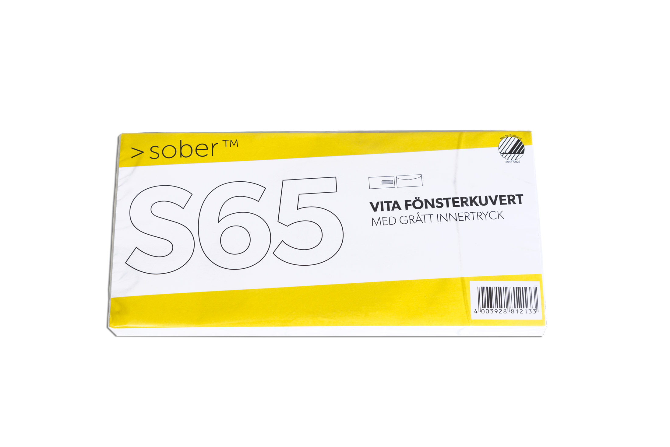 Kirjekuori Sober S65 H2 80g liimattu