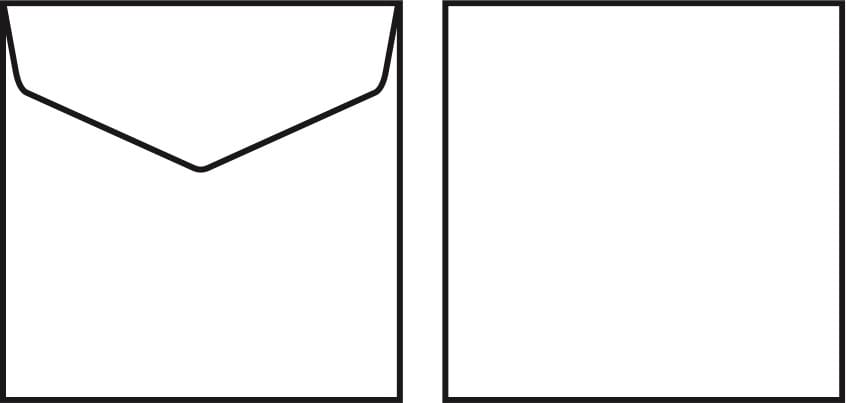 Kirjekuori Viking Design 140x140 120g liimattu