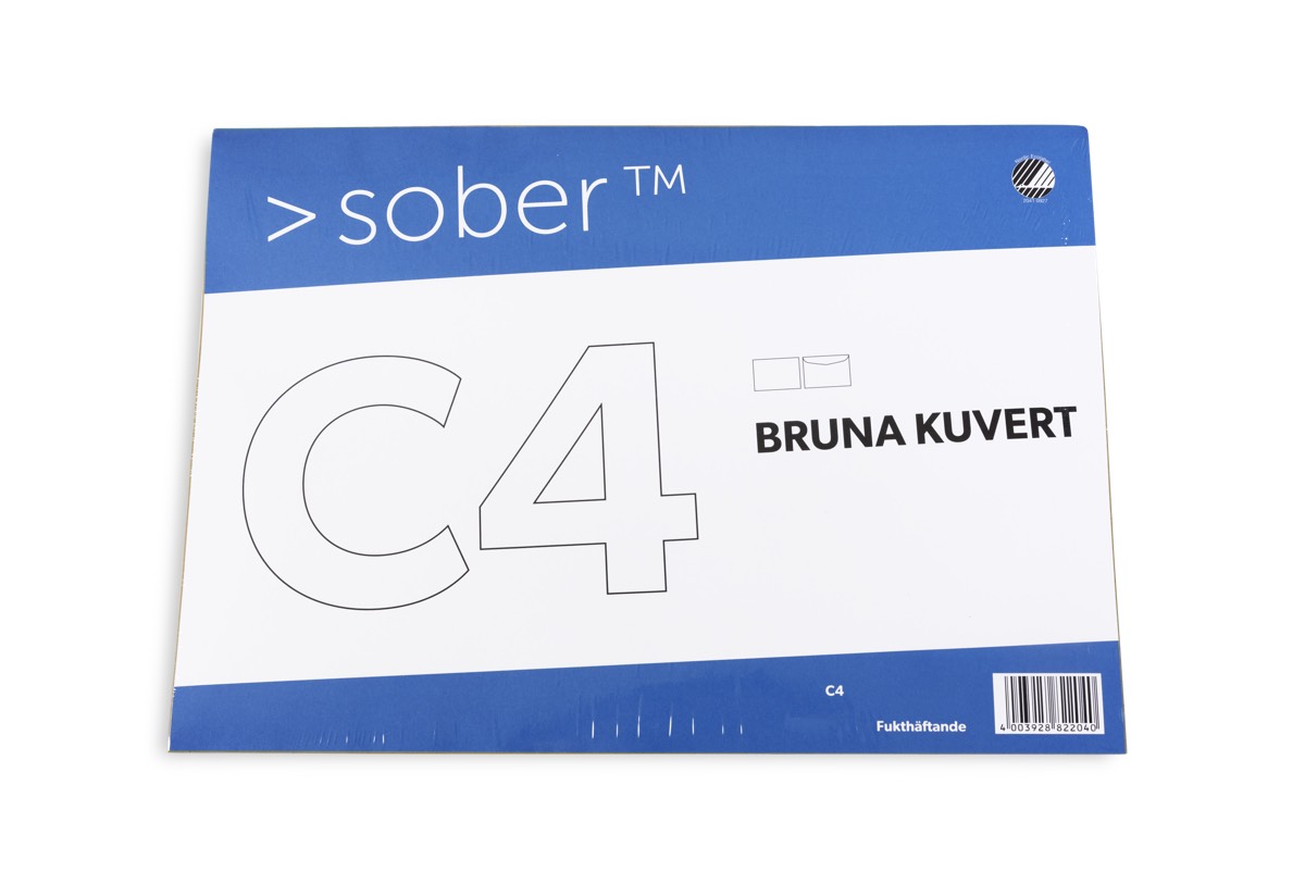 Kirjekuori C4 ruskea 90g liimattu 7 kpl