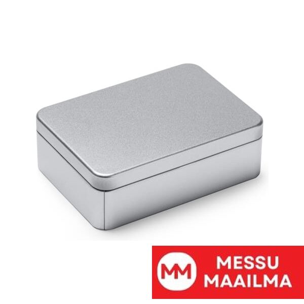 Pakkaus metallilaatikossa