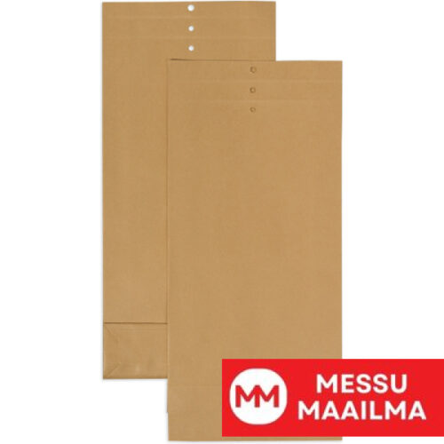 Näytepussi D19 Ruskea 170x350mm 120g Rei'itetty läppä