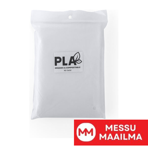 Esittely yksittäisissä PLA-pusseissa.