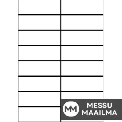 Tarra A4-arkilla 105x37