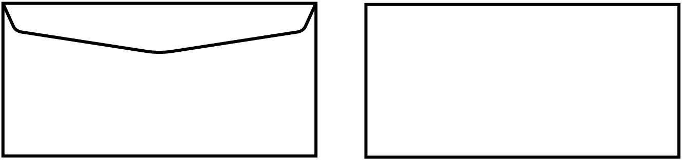 Itseosoitettu kirjekuori Sober 105x215 70g liimattu