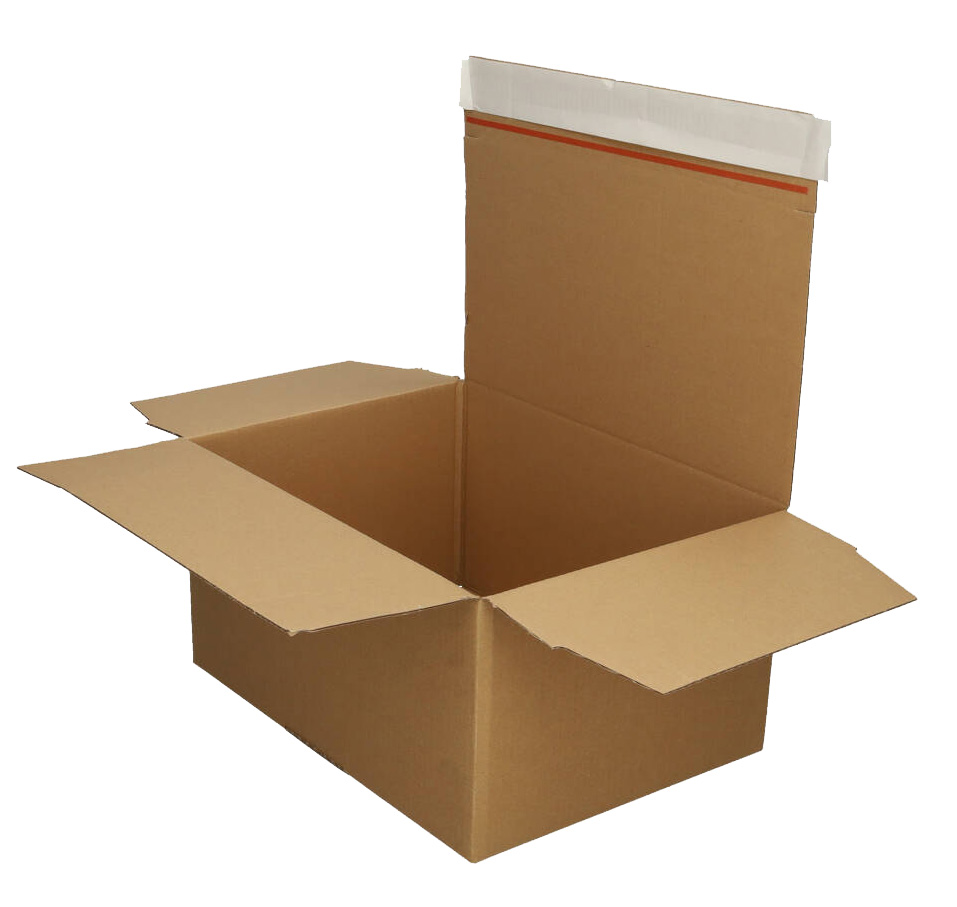 Verkkokauppakartonki Ruskea 345x256x130 (sisämitat) Raidallinen Nopeasti taittuva pohja